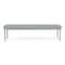 Lesro Lenox Steel 3 Seat Bench, Ash (Blue) Seat, Ash Back, 67 W 21 L 18.5 H, Linette Vinyl Seat LS3001 - alternate 1